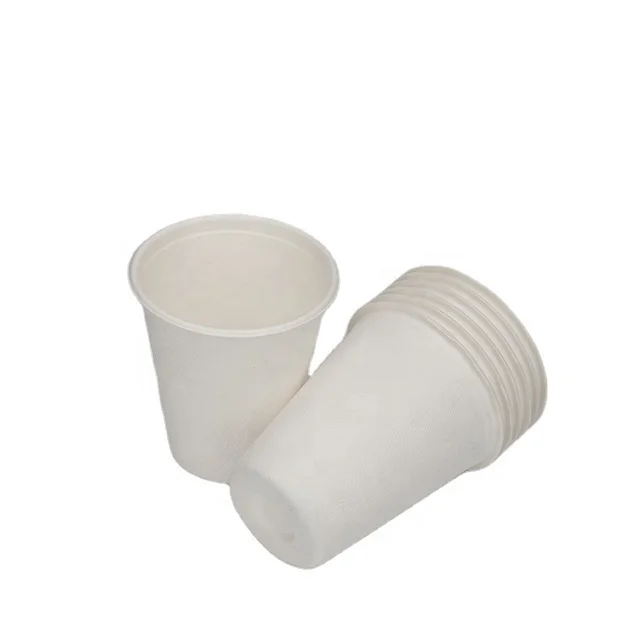Travel biodegradable disposable sugarcane comostable bagasse coffee cup bagasse cold cup with lid