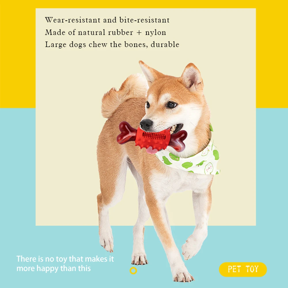 Pet chewing toy  cleaning teeth pet dog bones bite resistant rubber nylon bones pet toys