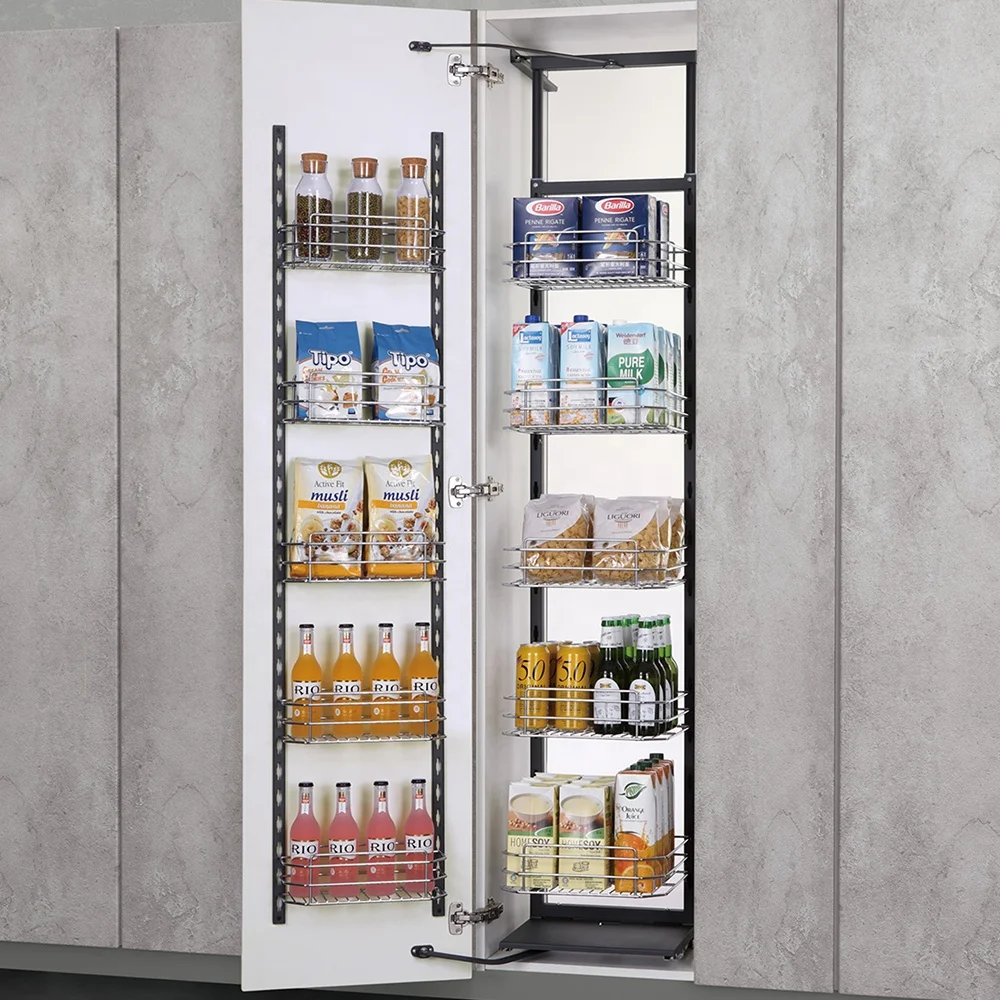 For 450mm 600mm 18 24 inch kitchen cabinet cupboard drawing pull out tall larder unit pantry tandem units organizer big monster