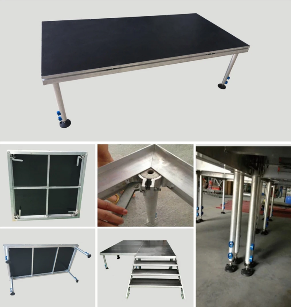 Customized Telescopic Folding Mobile Portable Stage Platform Aluminum Alloy Stage for concert portable stage field events