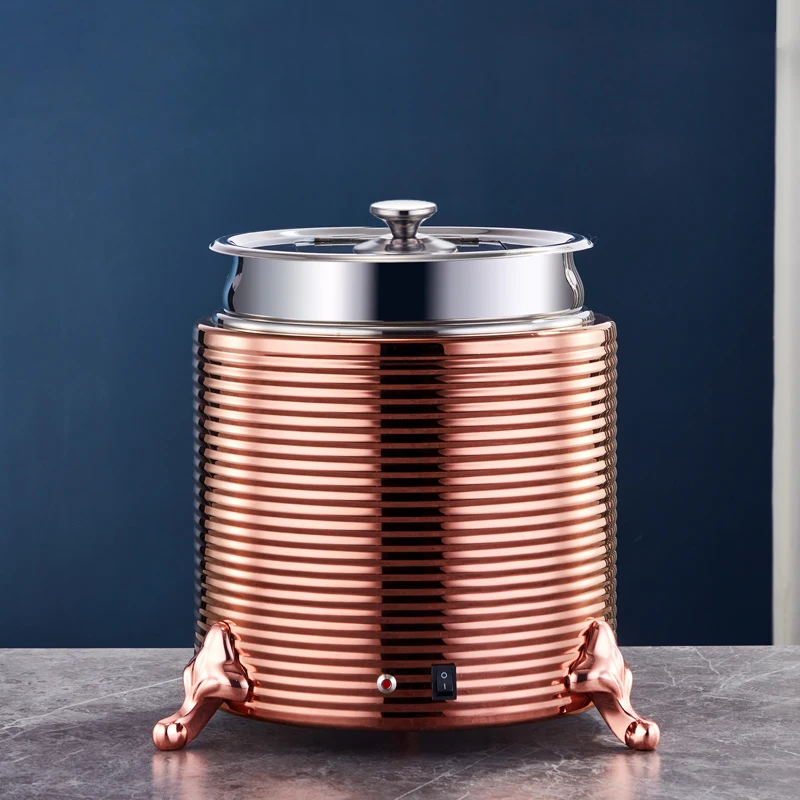 Wholesale Restaurant Kitchen Buffet Food Warmer Stainless Steel Electric Food Warmer Soup Kettle Pot