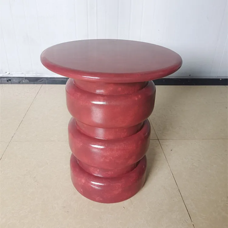 Cement concrete coffee table bedroom roman pillar durable custom scandinavian minimalist modern outdoor round tea table
