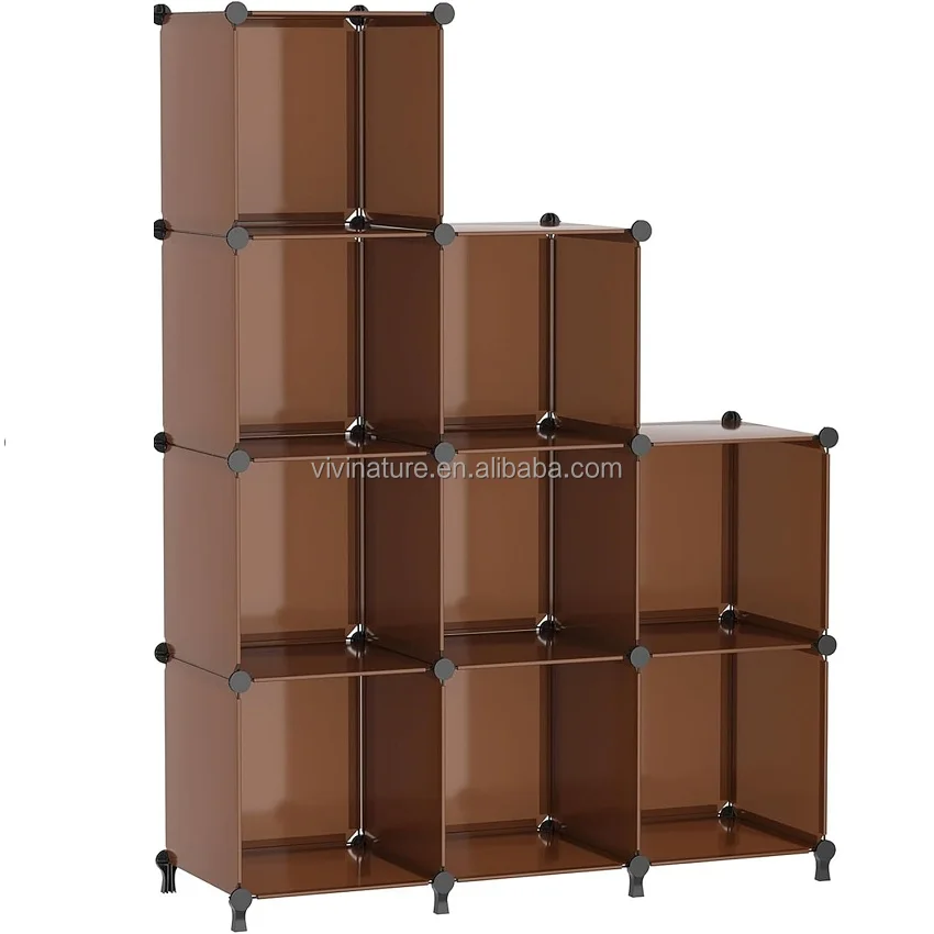 lastic Cube Storage Organizer shelives  Storage 12 Cube  DIY Plastic Closet Clothes Storage Shelf