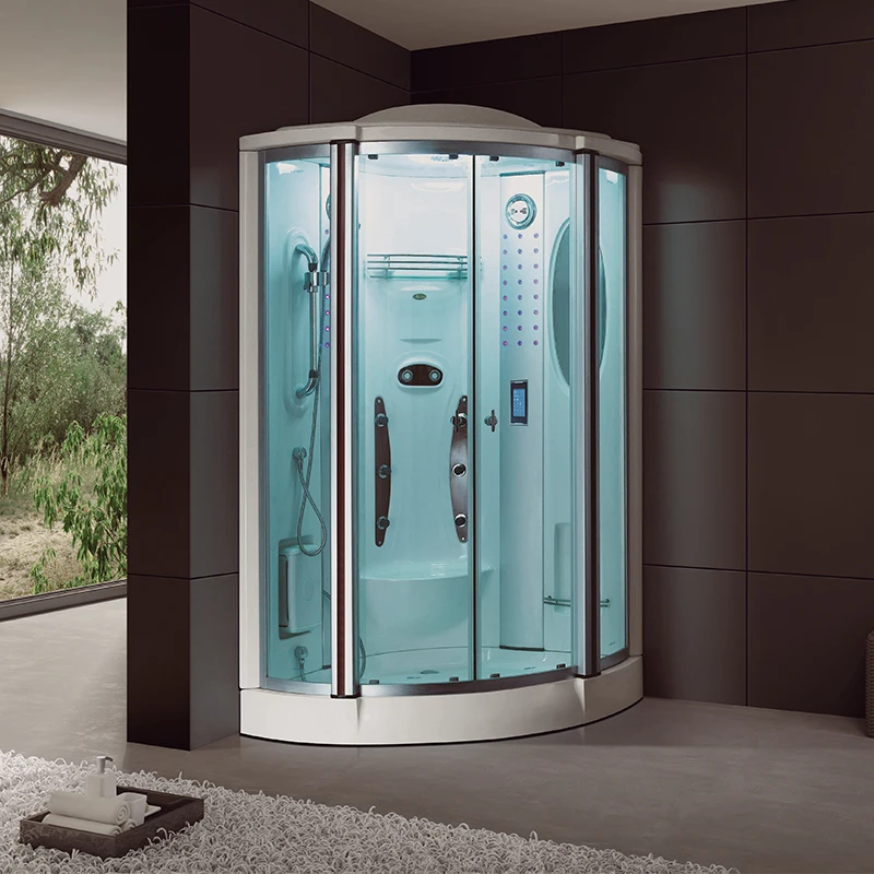 hot sale high quality acrylic free standing shower stall round sector compact perfect excellent shower cabin