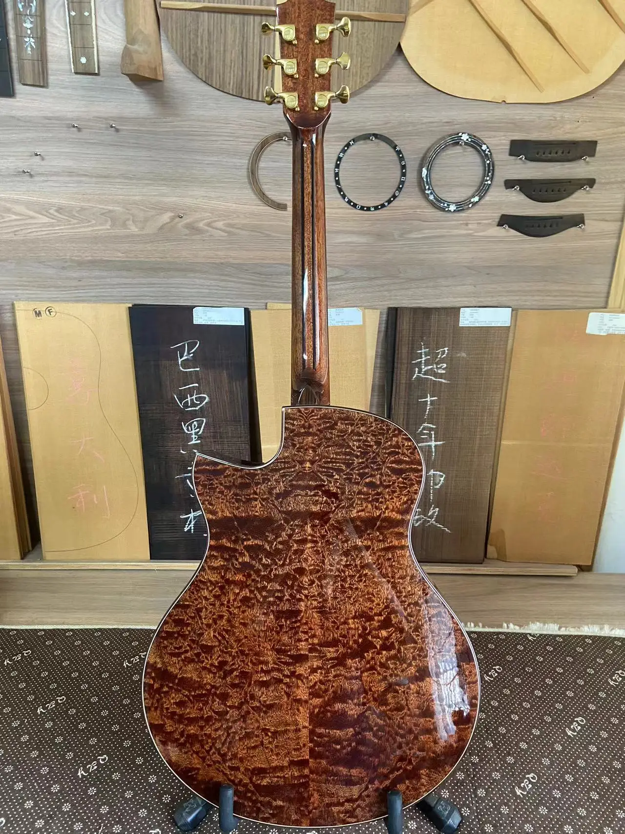 JD-920 Geake Custom All Solid High Quality Handmade Spruce Sapele Acoustic Electric Guitar