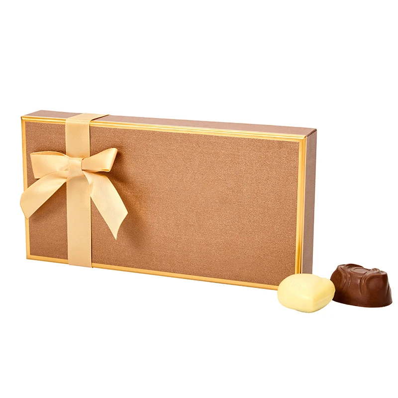 Small 8 Count Luxury Premium Pralines Gourmet Food Valentine Chocolate Gift Box Rectangle Rigid Recyclable Boxes