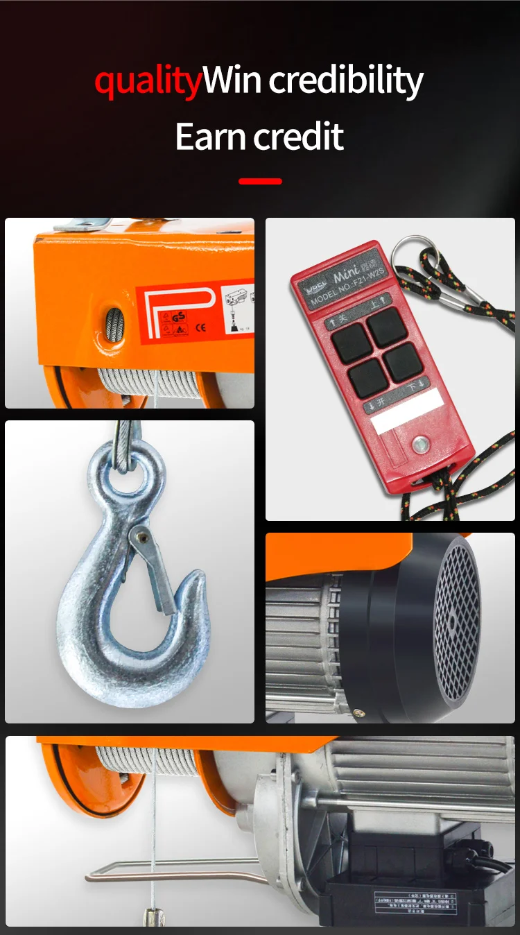 adjustable Block cradles rails mini chain cable for wholesales Miniature electric hoist