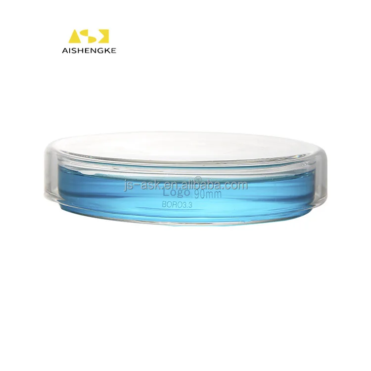 ASK Manufacture 60 75 90 100 120 150 180 200mm High Temperature Resistant Microorganism Or Strain Volumetric Flask Petri Dish