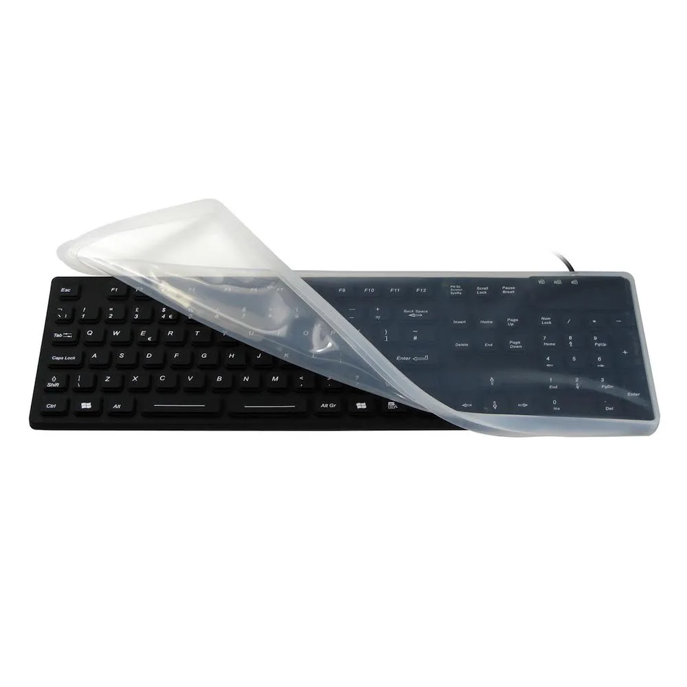 Full Size Silicone Anti-microbial Membrane Industrial Keyboard OEM