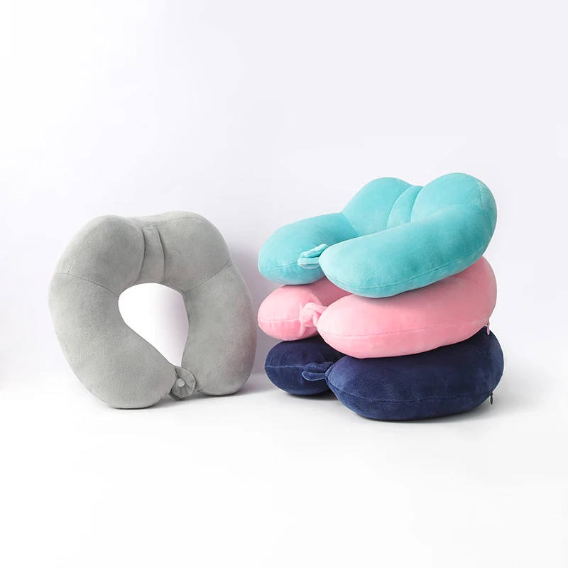 Cheap Travel Neck Pillow Memory Foam/PP Cotton Support Camping