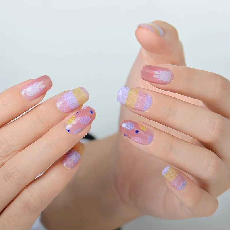 Hot Trending Products Custom Logo Multiple Colour Korean 3d Nails Art Sticker