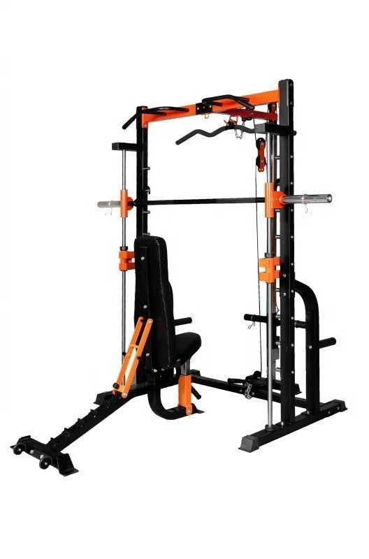 ZY Fitness Smith Machine Home Gym Power Cage with Semi-commercial Adjustable Bench