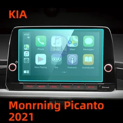 Car Navigation Screen Protector Tempered Glass for Kia Monrning Picanto Center Control GPS Monitor Protective Film