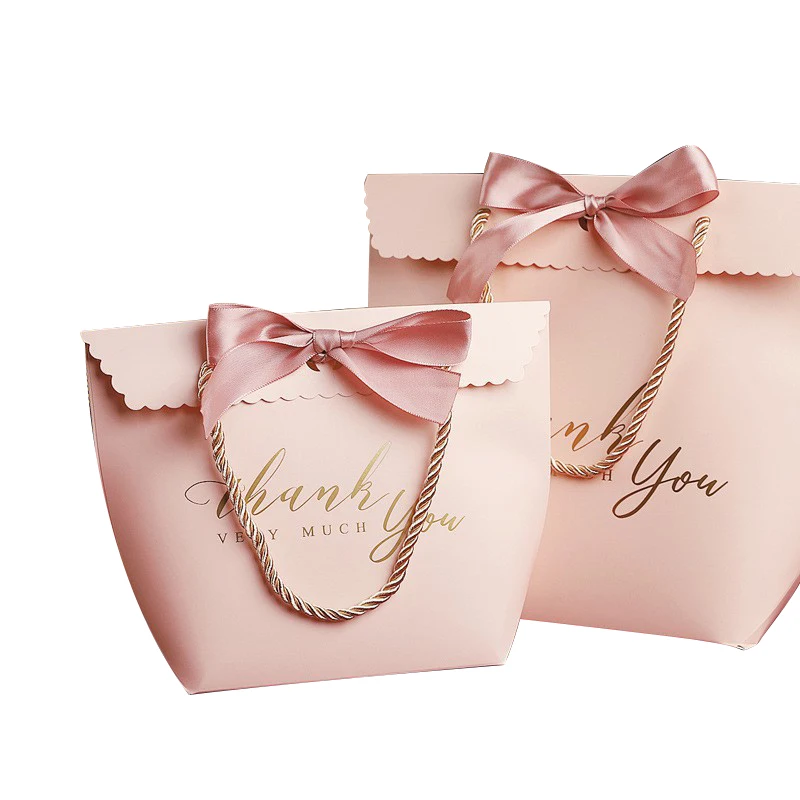 Современные Простые сувениры, портативный подарочный бумажный пакет, Свадебная Упаковка для конфет, роскошный бумажный упаковочный пакет