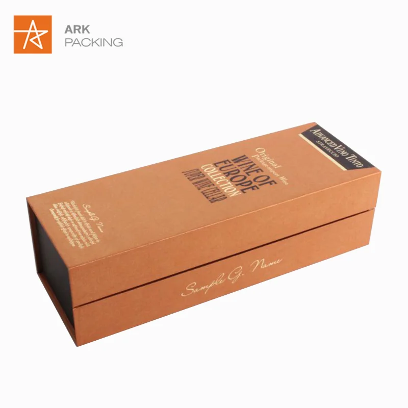 Recycle Custom Cardboard Gift Packaging Folding Box For Wine With EVA Foam