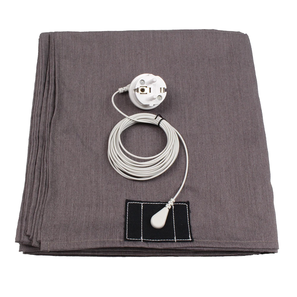 EMF BLOCKING Grounding Sheets with Grounding Cord - 30%stainless steel 35%cotton 35%polyester Conductive Sheet