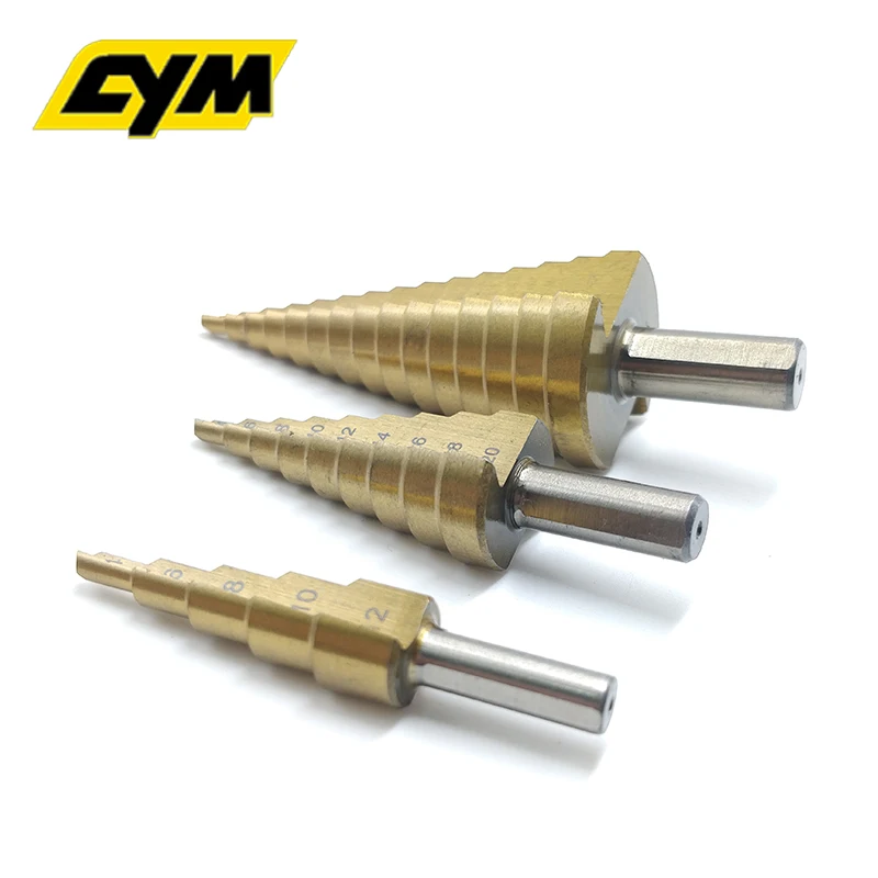 Набор ступенчатых Сверл из быстрорежущей стали и кобальта с несколькими отверстиями, 50 размеров, 3 шт. в алюминиевом корпусе