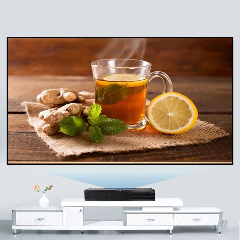 100 inch projector screen High-definition Screen Portable White Curtain proyector screen 16:9