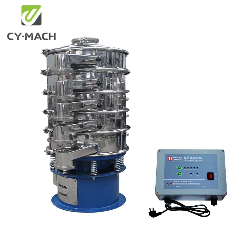 hot automatic durable stainless steel  ultrasonic vibration sieve screen machine for herb / bread / tea powder