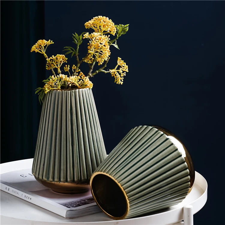 European style cheap modern luxury elegant tall wedding vase home hotel decoration pieces ceramic flower vases