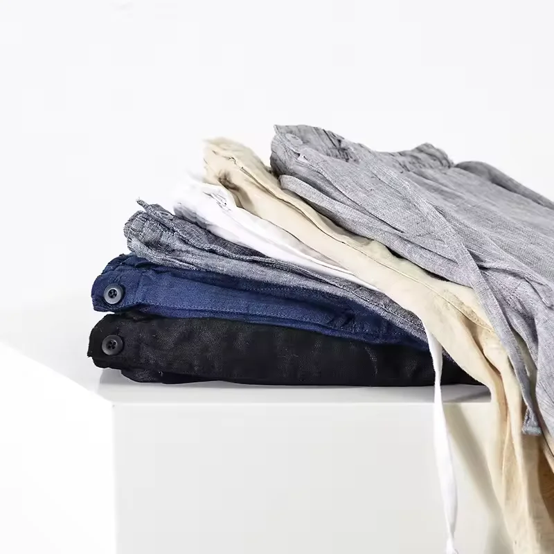 New design plain hemp shorts different color organic hemp shorts Recycle Fabric Linen Bermuda Cargo Shorts for Men