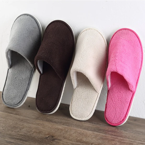 Hotel Bedroom Slippers Premium Coral Velvet Hotel Slippers