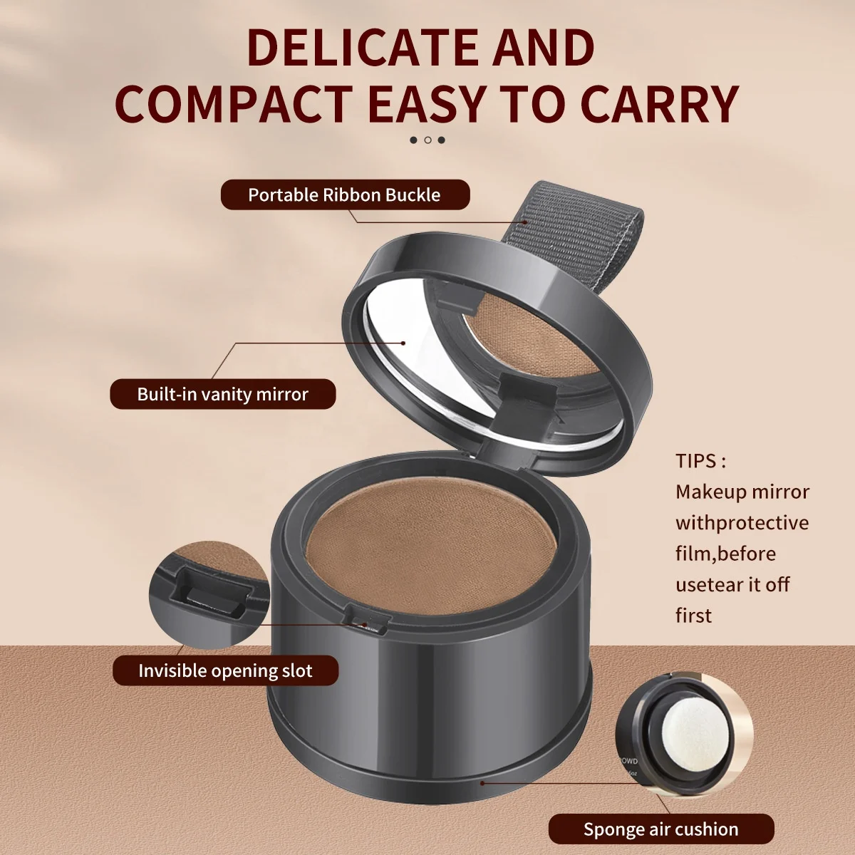 Newest Makeup Volume Hair Line Powder Waterproof Hair Shadow Powder Private Label Hairline Powder