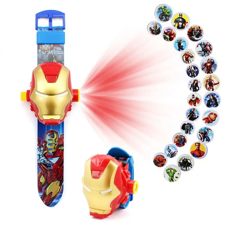 Boys and Girls iron children watches kids 3d projection cartoon