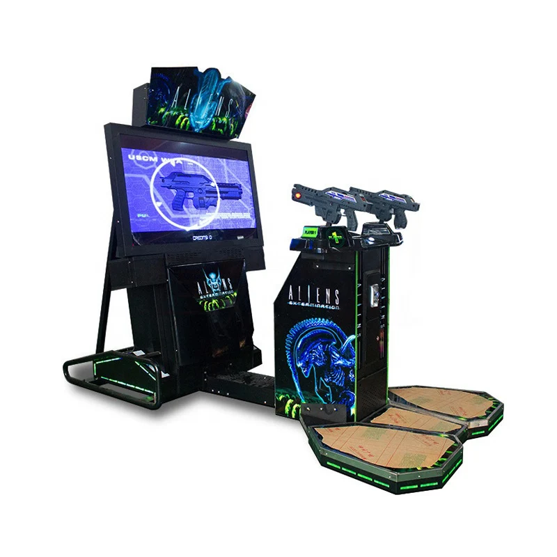 indoor Coin-operated arcade Video 3D simulator shooting gun game machine for game center
