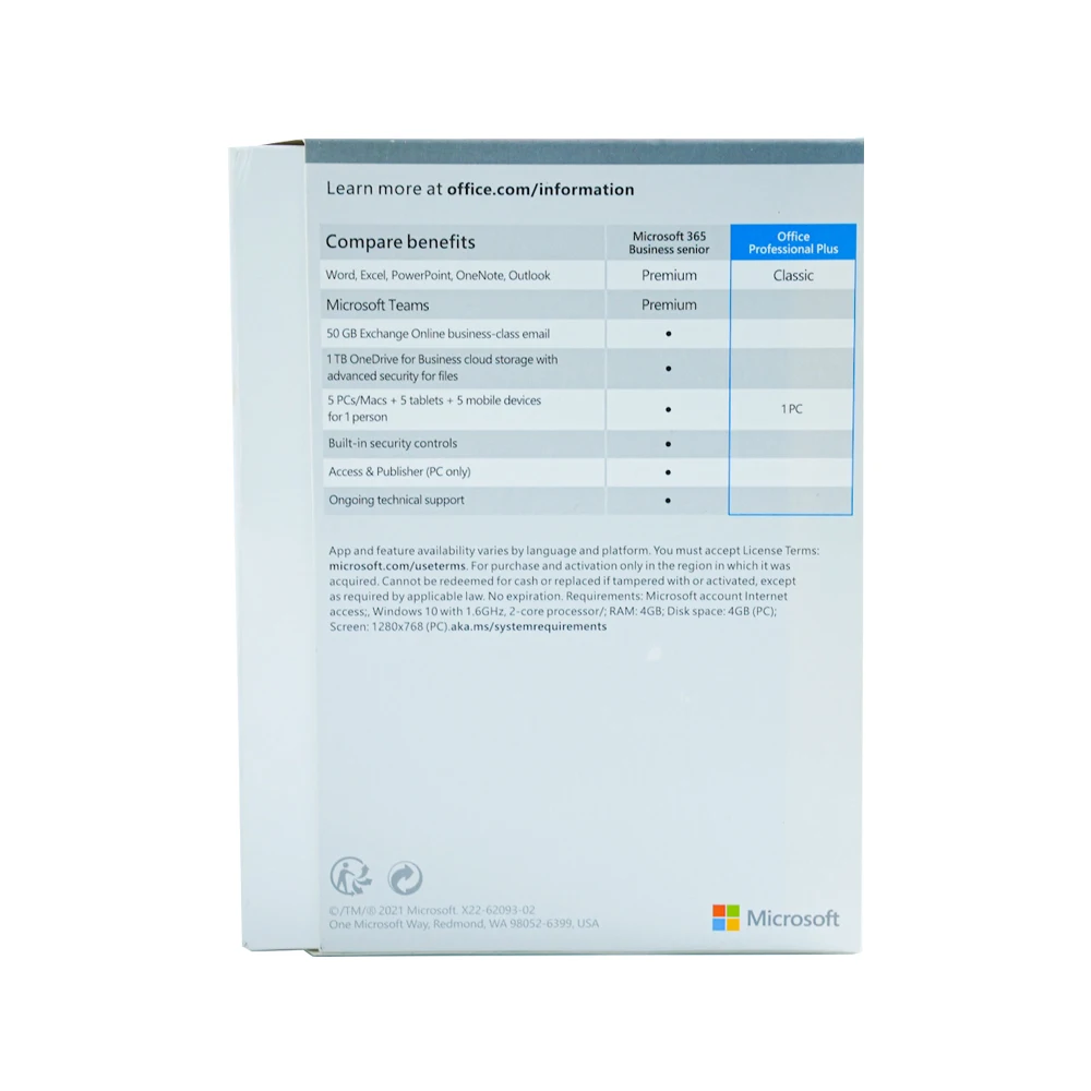 Оригинальный чехол для ключей Office 2021 Pro Plus 1 шт. во всем мире 100% профессиональная онлайн Активация плюс гарантия хватает на
