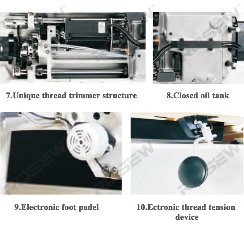 GC-R9NF Digital Double Step Motor Touch Screen Lockstitch Sewing Machine With Sealed Oil Pan Pattern Stitch