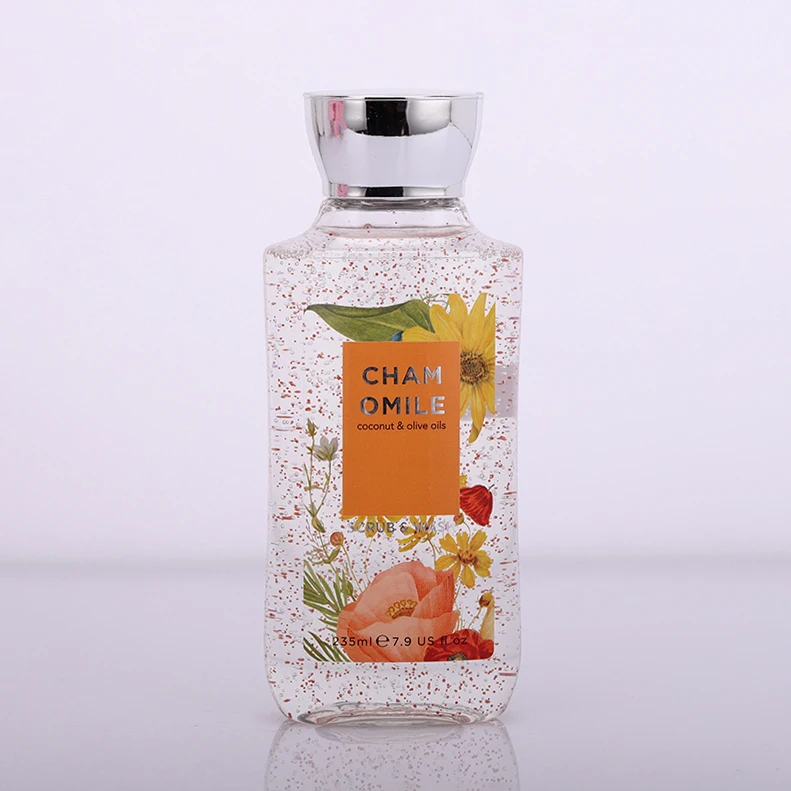 wholesale custom women 235ml body bath wash exfoliating scrub