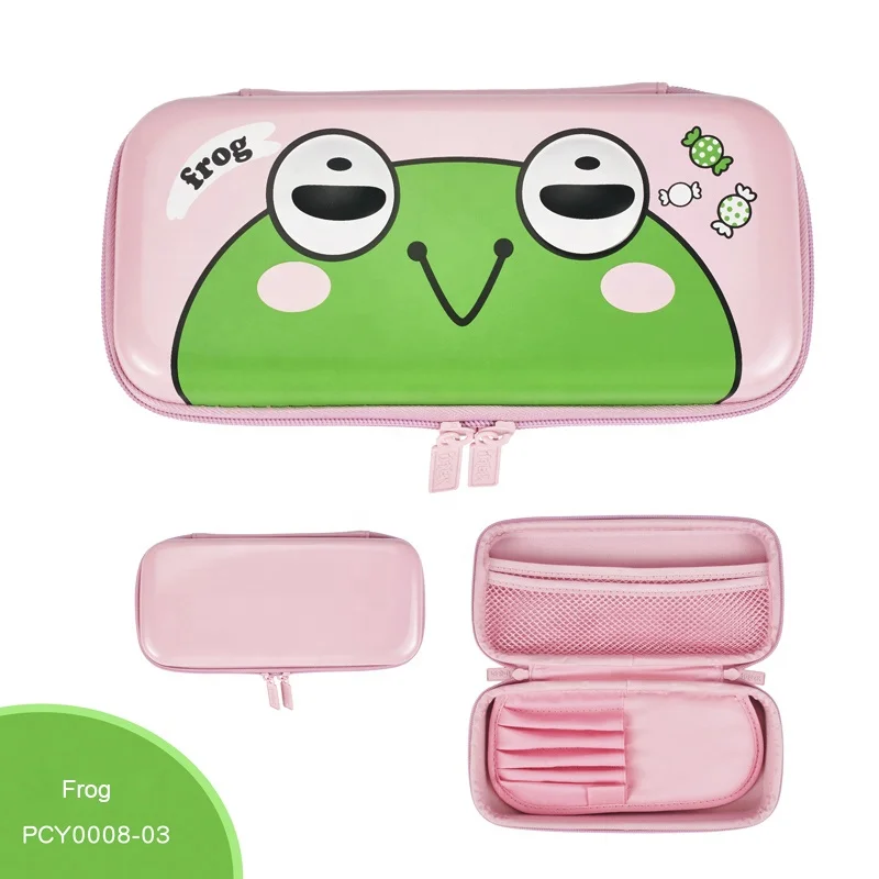 EVA PU multilayer animal octopus bear frog bird kawaii kids cute 3D pencil case