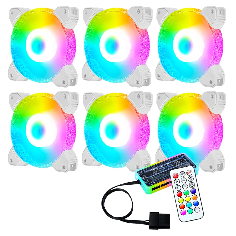 Заводская Цена ПК RGB вентилятор охладитель контроллер дистанционный комплект компьютерный корпус Компьютерный Вентилятор 120