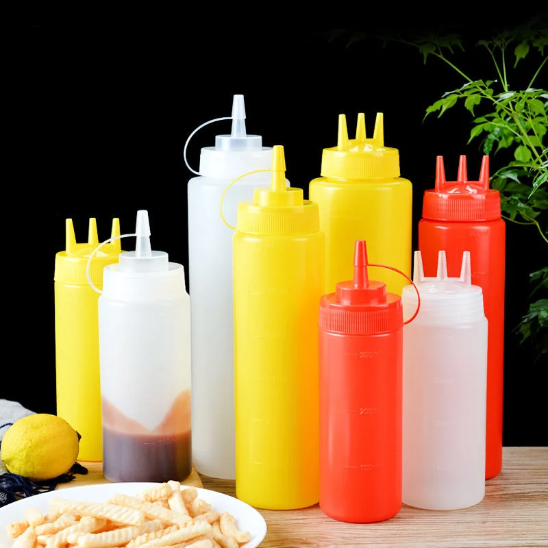 240ml 350ml 500ml squeeze bottle ketchup squeeze bottle with nozzle squeeze bottle sauce food grade
