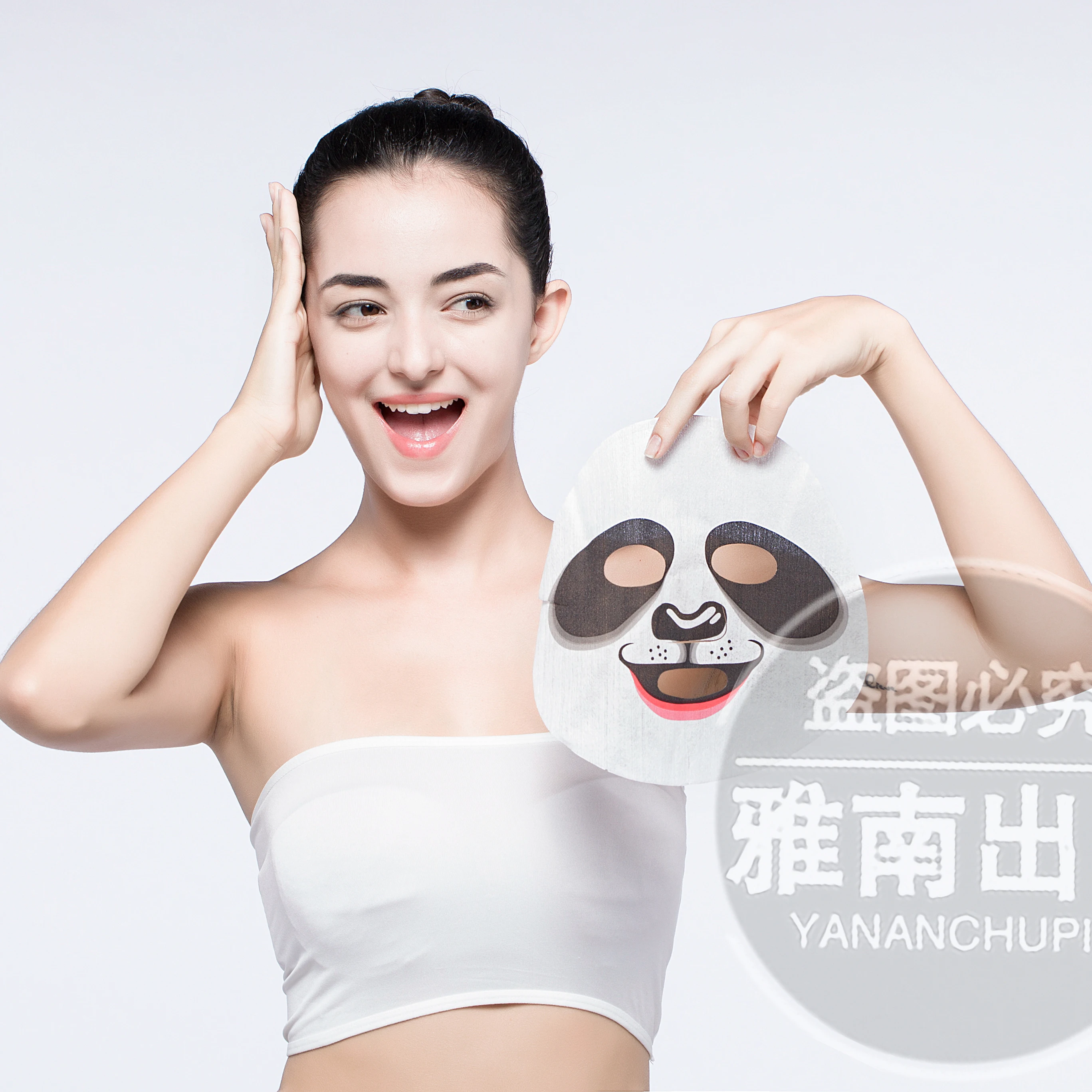 Delicate Mask Paper Animal Pattern Mask Cloth Panda Cotton Facial Mask
