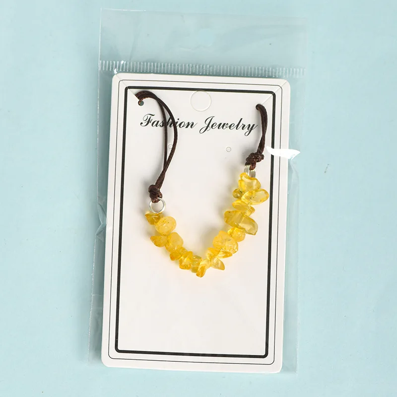Fashion Women New Hot Natural Chip Stone adjustable Wax Cord Bracelets Thanksgiving day Mom Gifts Inexpensive gemstone Bracelets