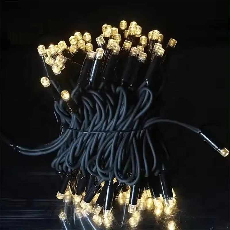 High quality rubber cable fairy lights With High lumen low light decay room street decor led Christmas Extendable indoor Outdoor