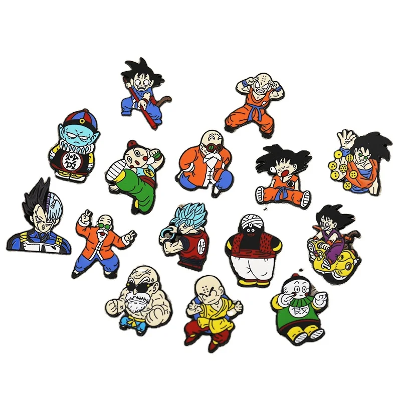 Wholesale Ready To Ship Metal Soft Bulk Lapel Badge Anime Dragon Ball z Enamel Pin