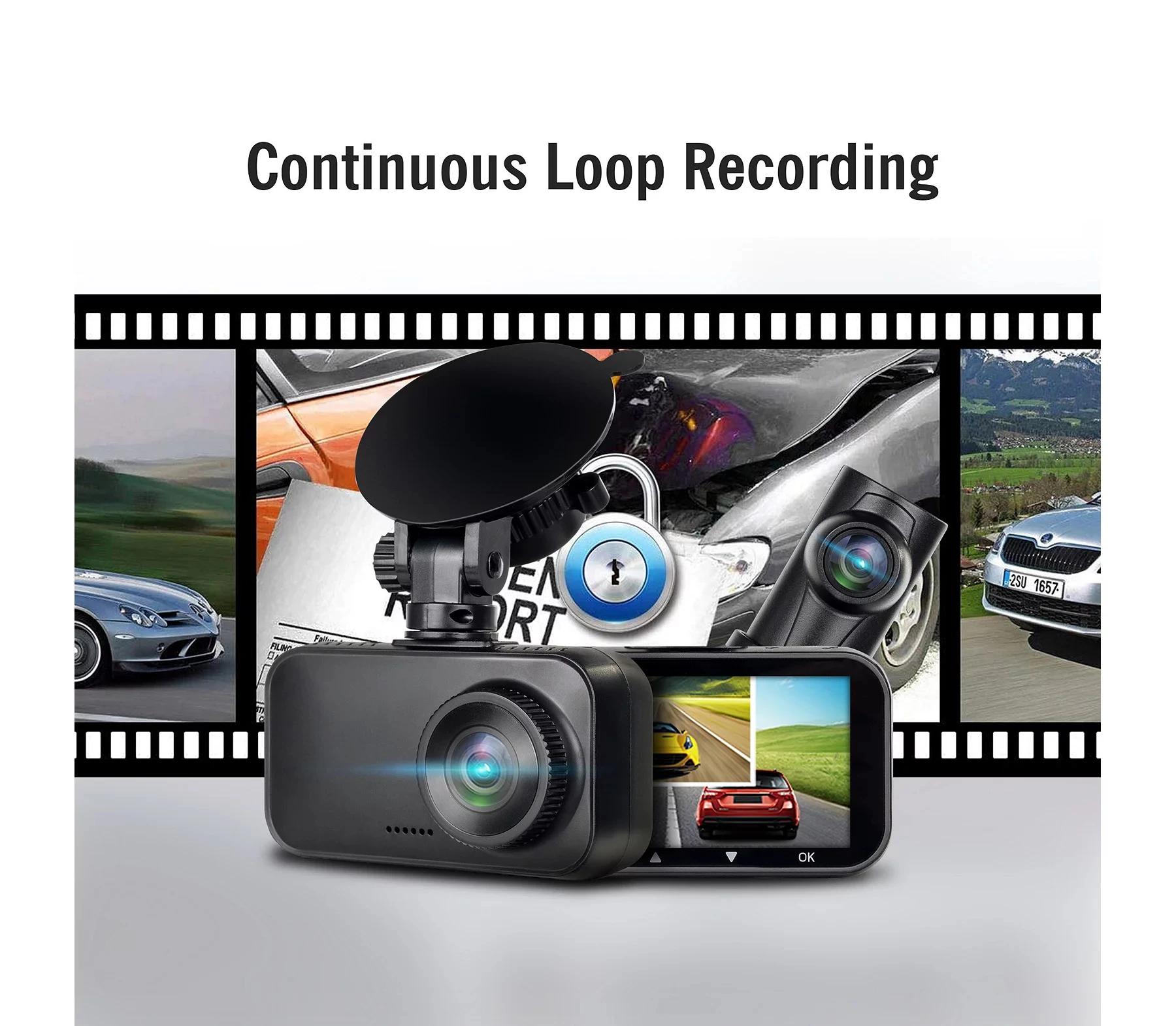 Fhd 1080P Автомобильный видеорегистратор с двойным объективом Sony датчик ночного видения Автомобильная камера система