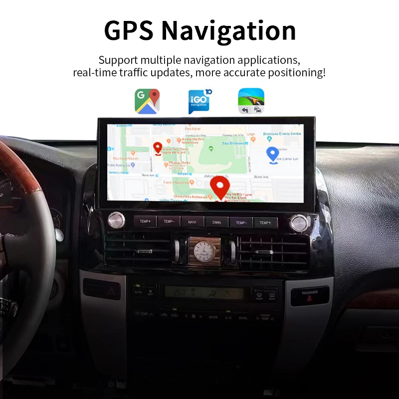 Android For Toyota Land Cruiser Prado 150 2010 2011 2012 2013 Car Radio Stereo Multimedia Video Player Head Unit Carplay