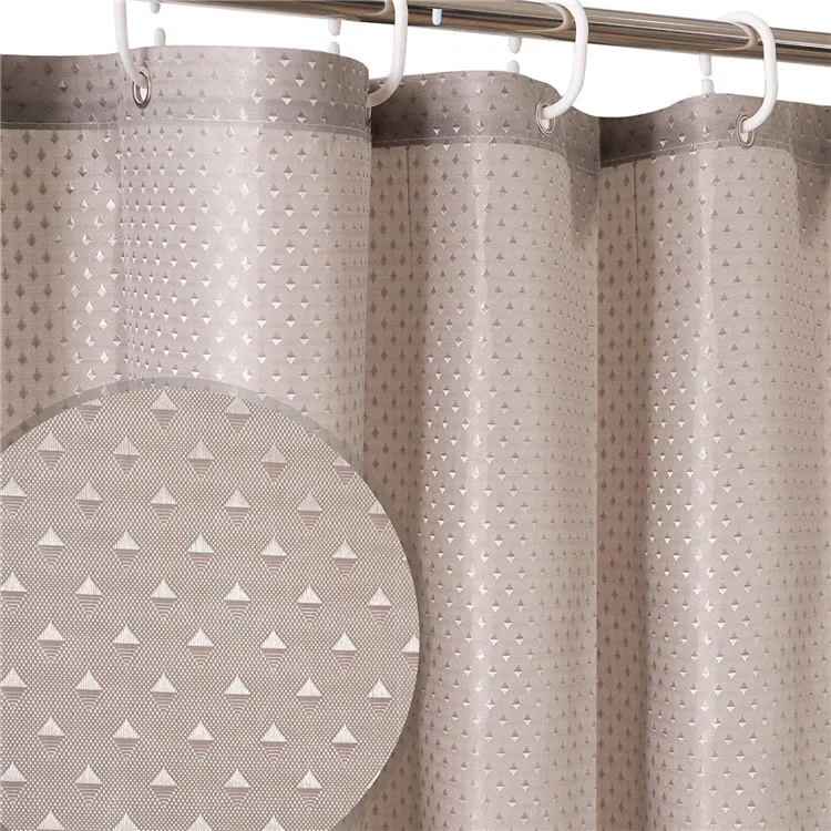 Factory wholesale Polyester Waterproof Bathroom Fabric Shower curtain
