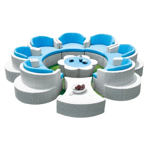 Hot sale 9 piece sofa set high quality outdoor garden leisure rattan furniture set