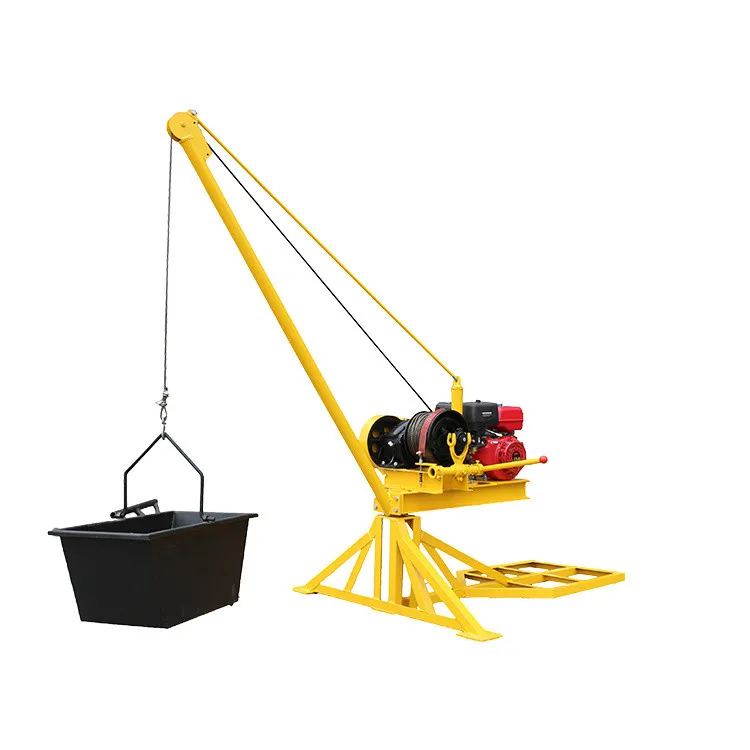 360 degrees rotate 300kg 500kg 1000kg 2000kg  small outdoor use mini engine crane monkey lift crane