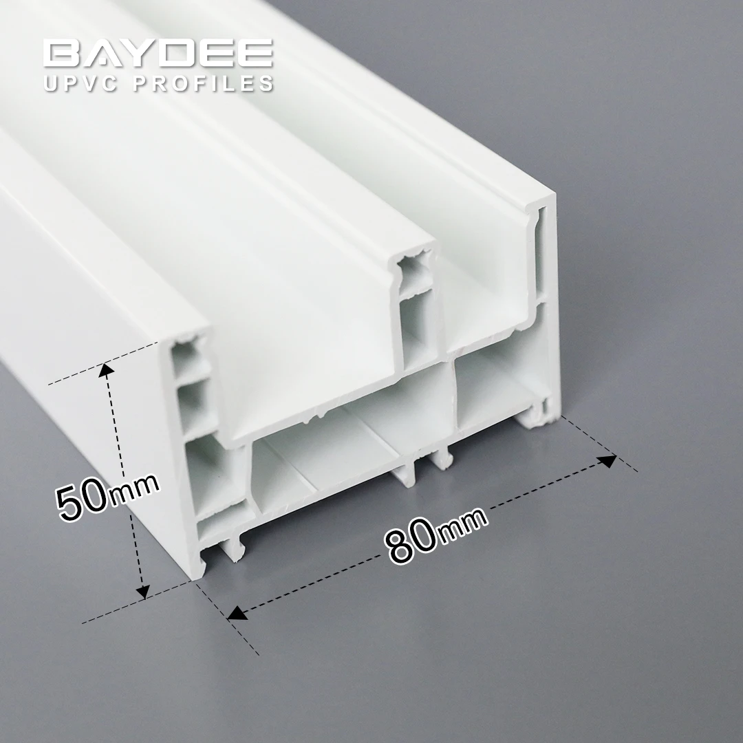 Factory supply 88mm sliding systems UPVC profiles for window and door single layer glass
