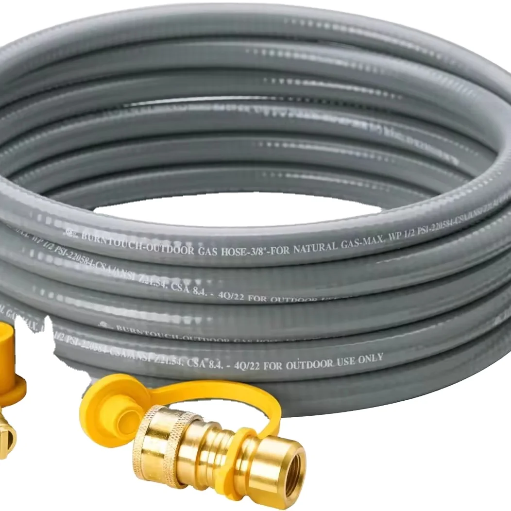 15 ft. 3/8 in. Natural Gas Grill Hose with Quick Connect Fittings and Natural Gas Hose