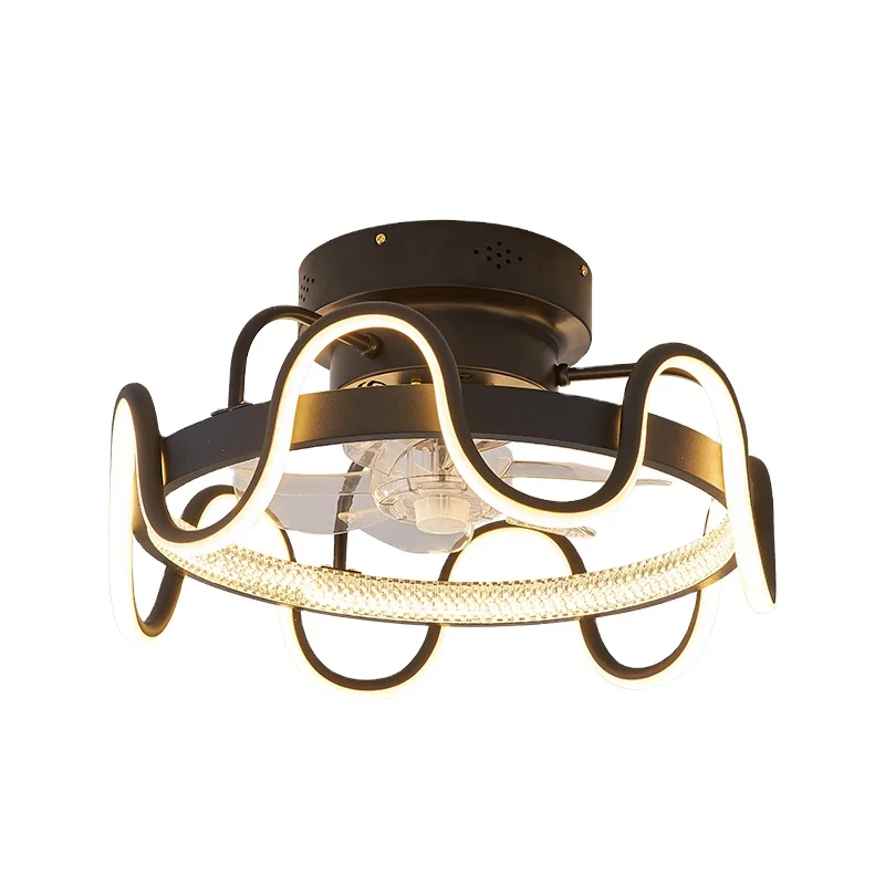 Customized modern art restaurant ceiling Great Wall chandelier with fan