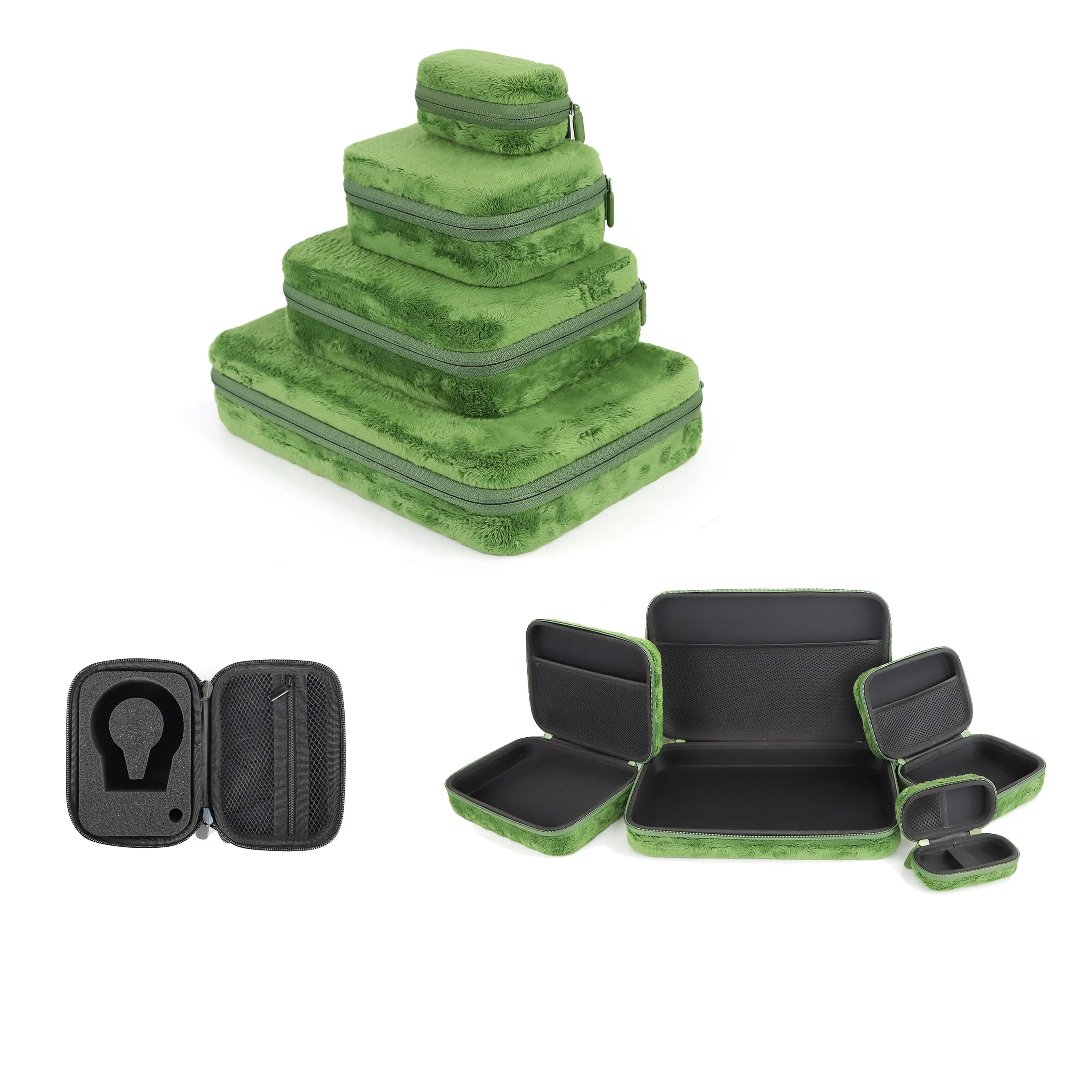 Custom Waterproof Travel Small Electronic Storage Hard Shell Zipper EVA Tool Foam Hard Case Carrying with Handle