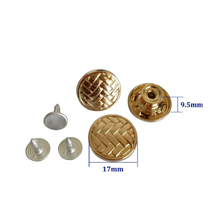 17 мм джнисовая пуговица и гвозди пуговицы замена металлический ковбойский костюм для пришивания пуговиц одежда аксессуары