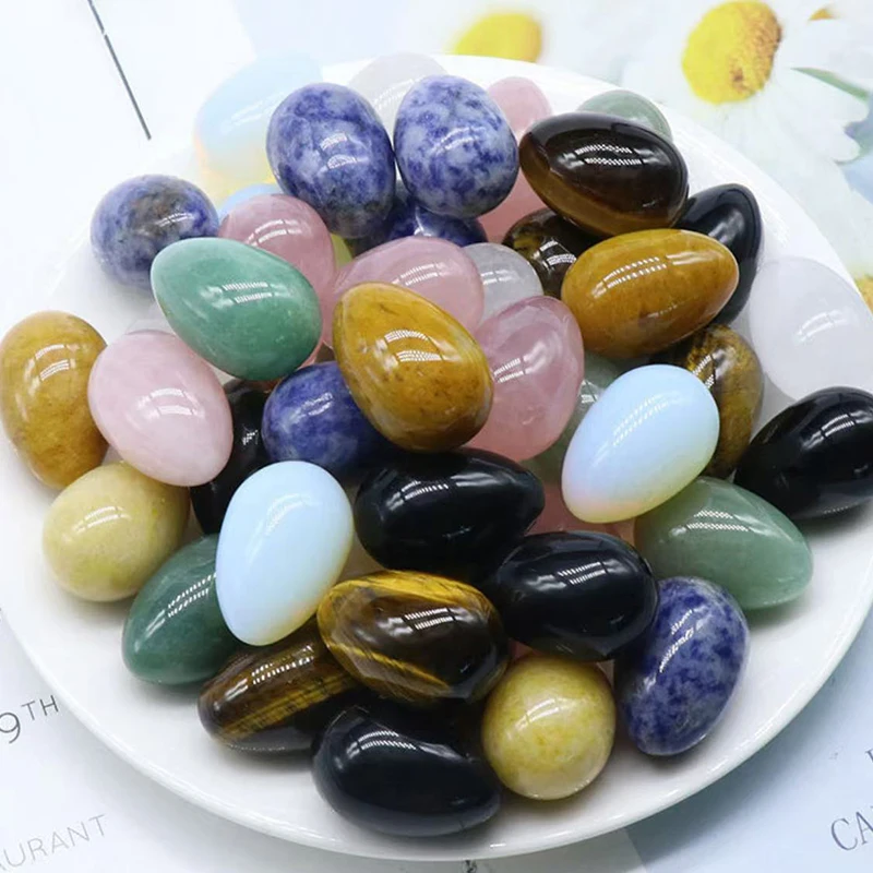 Bulk Wholesale Natural Semi-Precious Stone Crystal Crafts Carvings Mini Egg Shaped Crystal Yoni Eggs For Healing